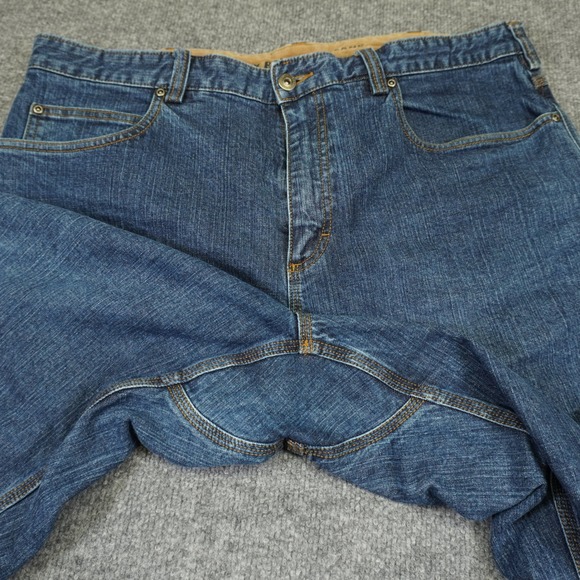 Duluth Trading Ballroom Flex Jeans Mens 38x32 Blue Straight Leg Stretch Denim - Picture 3 of 13